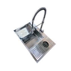Pure Concept Tek Göz Bardak Yıkamalı Paslanmaz Çelik Eviye 76x48 cm Inox uygulama örneği