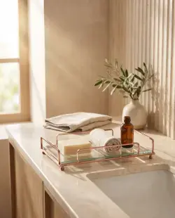 Pure Concept Crystal Setüstü Aksesuar Tepsisi Rose Gold uygulama örneği