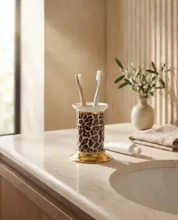 Pure Concept Leopar Diş Fırçalık Altın uygulama örneği
