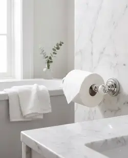 Pure Concept Marble Açık Kağıtlık Krom uygulama örneği