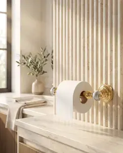 Pure Concept Sharp Calacatta Açık Kağıtlık Gri mermer desen uygulama örneği