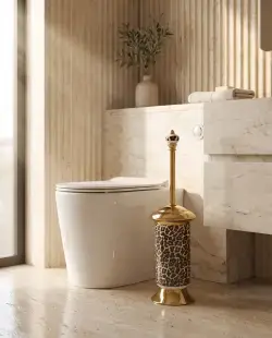 Pure Concept Leopar Klozet Fırçası Altın uygulama örneği