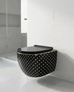 Pure Concept Puantiye Kanalsız Asma Klozet Siyah uygulama örneği