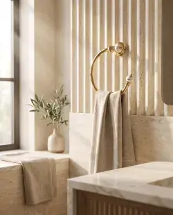 Pure Concept Marble Halka Havluluk Altın uygulama örneği
