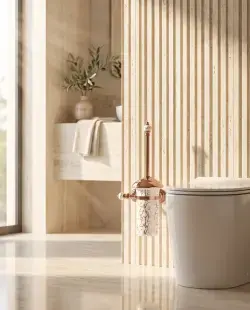 Pure Concept Marble Montajlı Klozet Fırçalık Bronz uygulama örneği