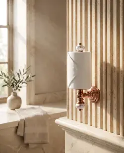 Pure Concept Marble Yedek Kağıtlık Bronz uygulama örneği