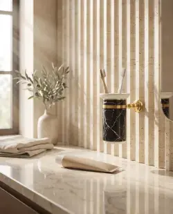 Pure Concept Montajlı Diş Fırçalık Beyaz, galaksi desen uygulama örneği