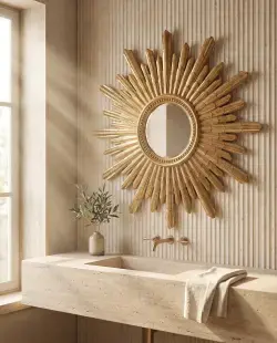 Pure Concept Star Ayna Ø78 cm Altın uygulama örneği