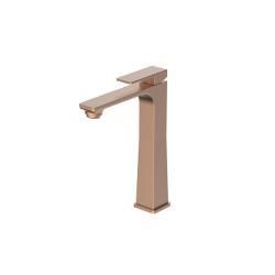 QUA Unica Yüksek Tip Lavabo Bataryası Mat Fırçalı Rose Gold