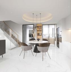 Qua Granite 60x120 Marmi Statuario Tam Parlak uygulama örneği