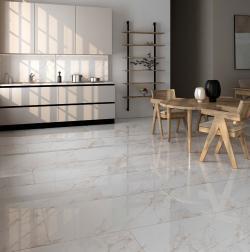 Qua Granite 60x120 Calacatta Goldie Tam Parlak uygulama örneği