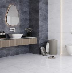 Qua Granite 30x60 Aida Anthracite Parlak uygulama örneği