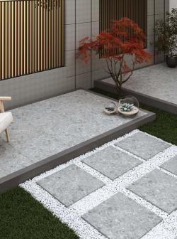 Qua Granite 60x60 Terrazzo Grigio Mat uygulama örneği