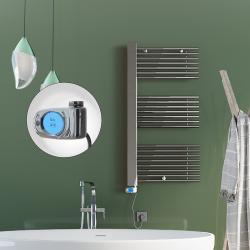 Radiva Male Elektrikli Havlupan Krom 1190x600 mm 600W Musa Plus Termostatlı