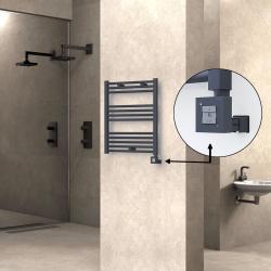 Radiva Haiti Elektrikli Havlupan Antrasit 700x600 mm 300W KTX1 Termostatlı