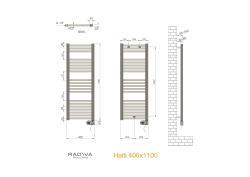 Radiva Haiti Elektrikli Havlupan Beyaz 1100x400 mm 600W Thesis Dual Termostatlı uygulama örneği