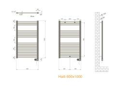 Radiva Haiti Elektrikli Havlupan Beyaz 1000x600 mm 600W Thesis Dual Termostatlı uygulama örneği