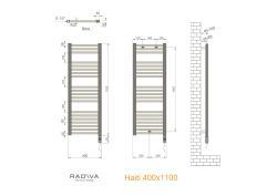 Radiva Haiti Elektrikli Havlupan Beyaz 1100x400 mm 600W On/Off Düğmeli uygulama örneği