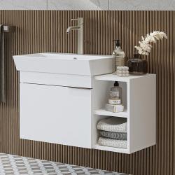 Roomart Likya Lavabolu Banyo Dolabı 82 cm Beyaz uygulama örneği