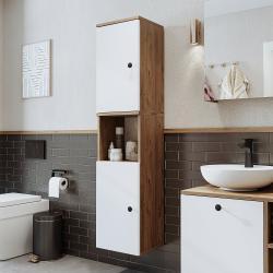 Roomart Lotus Banyo Havlu Dolabı 150 cm Atlas Çam-Beyaz uygulama örneği