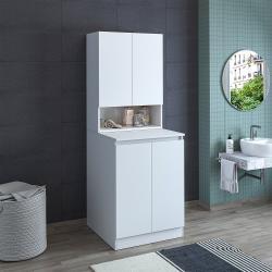 Roomart Çamaşır Makinesi Dolabı Mk3+Um2 70 cm Beyaz uygulama örneği