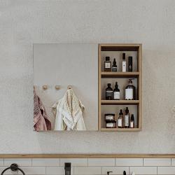 Roomart Lotus Aynalı Banyo Dolabı 75 cm Atlas Çam uygulama örneği