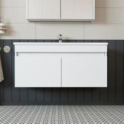Roomart Atria Lavabolu Banyo Dolabı 100 cm Beyaz uygulama örneği