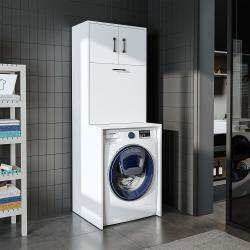 Roomart Luna Çamaşır Makinesi Dolabı 180 cm Beyaz uygulama örneği