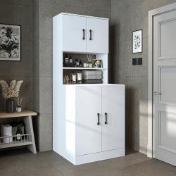 Roomart Kapaklı Çamaşır Makinesi Dolabı 1015 70 cm Beyaz uygulama örneği