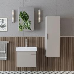 Roomart Likya Lavabolu Banyo Dolabı 3'lü Set 60 cm Kumtaşı uygulama örneği