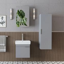 Roomart Likya Lavabolu Banyo Dolabı 3'lü Set 50 cm Külgri uygulama örneği
