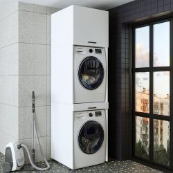 Roomart Çamaşır ve Kurutma Makinesi Dolabı D+D2 240 cm Beyaz uygulama örneği