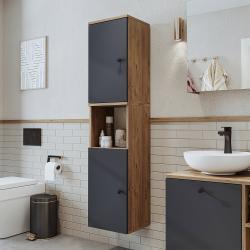 Roomart Lotus Banyo Havlu Dolabı 150 cm Atlas Çam-Antrasit uygulama örneği