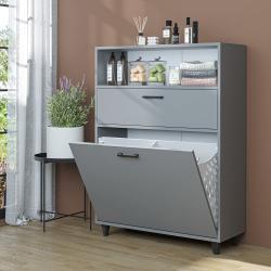 Roomart Rim Kirli Sepetli Çok Amaçlı Dolap 90 cm Külgri Yükseklik 125 cm uygulama örneği