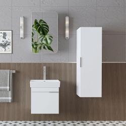 Roomart Likya Lavabolu Banyo Dolabı 3'lü Set 50 cm Beyaz uygulama örneği