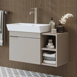Roomart Likya Lavabolu Banyo Dolabı 82 cm Kumtaşı uygulama örneği