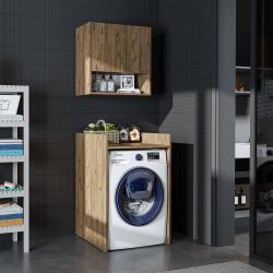 Roomart Çamaşır Makinesi Dolabı Takımı Derin 65 cm Atlas Çam uygulama örneği