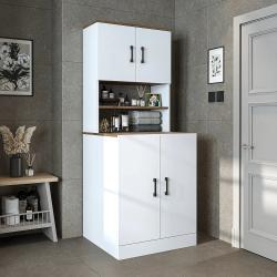 Roomart Kapaklı Çamaşır Makinesi Dolabı 1015 70 cm Atlas Çam-Beyaz uygulama örneği