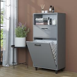 Roomart Rim Kirli Sepetli Çok Amaçlı Dolap 60 cm Külgri Yükseklik 125 cm uygulama örneği