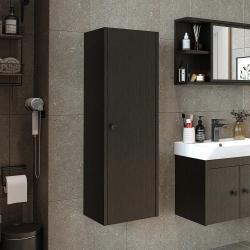 Roomart Ada Banyo Havlu Dolabı 35 cm Ahşap Dokulu Siyah uygulama örneği