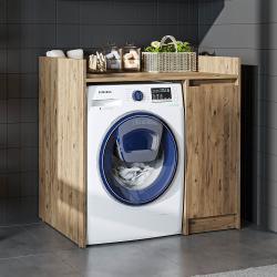 Roomart Çamaşır Makinesi Dolabı Derin 100 cm Atlas Çam uygulama örneği