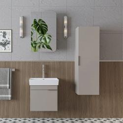 Roomart Likya Lavabolu Banyo Dolabı 3'lü Set 50 cm Kumtaşı uygulama örneği