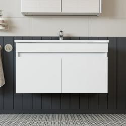 Roomart Atria Lavabolu Banyo Dolabı 85 cm Beyaz uygulama örneği