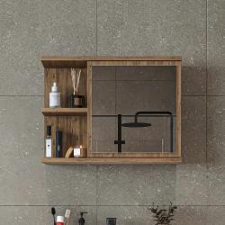 Roomart Ada Aynalı Banyo Dolabı 60 cm Atlas Çam uygulama örneği