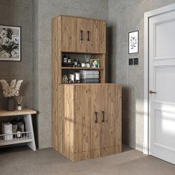 Roomart Kapaklı Çamaşır Makinesi Dolabı 1015 70 cm Atlas Çam uygulama örneği