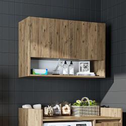Roomart Çamaşır Makinesi Üst Dolabı Derin 100 cm Atlas Çam uygulama örneği
