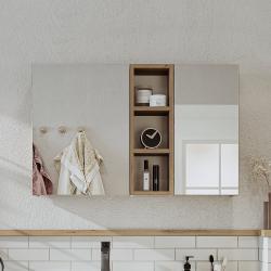 Roomart Lotus Aynalı Banyo Dolabı 95 cm Atlas Çam uygulama örneği