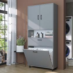 Roomart Rim Kirli Sepetli Çok Amaçlı Dolap 90 cm Külgri Yükseklik 200 cm uygulama örneği