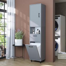 Roomart Rim Kirli Sepetli Çok Amaçlı Dolap 45 cm Külgri Yükseklik 200 cm uygulama örneği