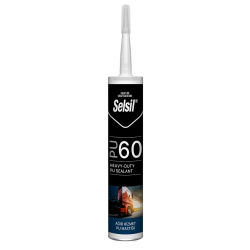 Selsil PU 60 Ağır Hizmet Mastiği Siyah 280 ml